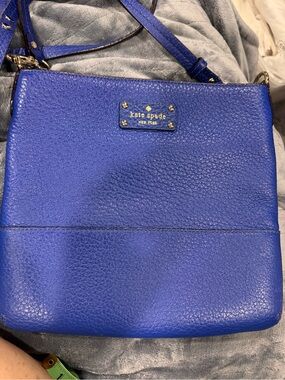 Kate Spade Royal Blue Textured Leather crossbody